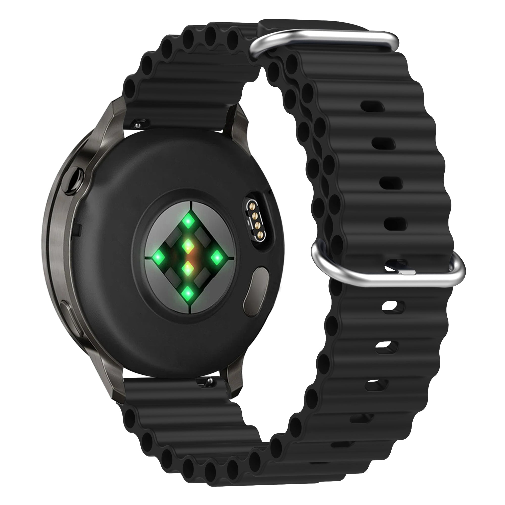 Bandz Garmin Vivoactive 3 ocean bandje 'Classic' (zwart)