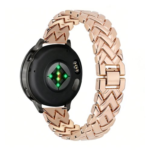 Bandz Garmin Venu 3s metalen band 'V-type' (roségoud)