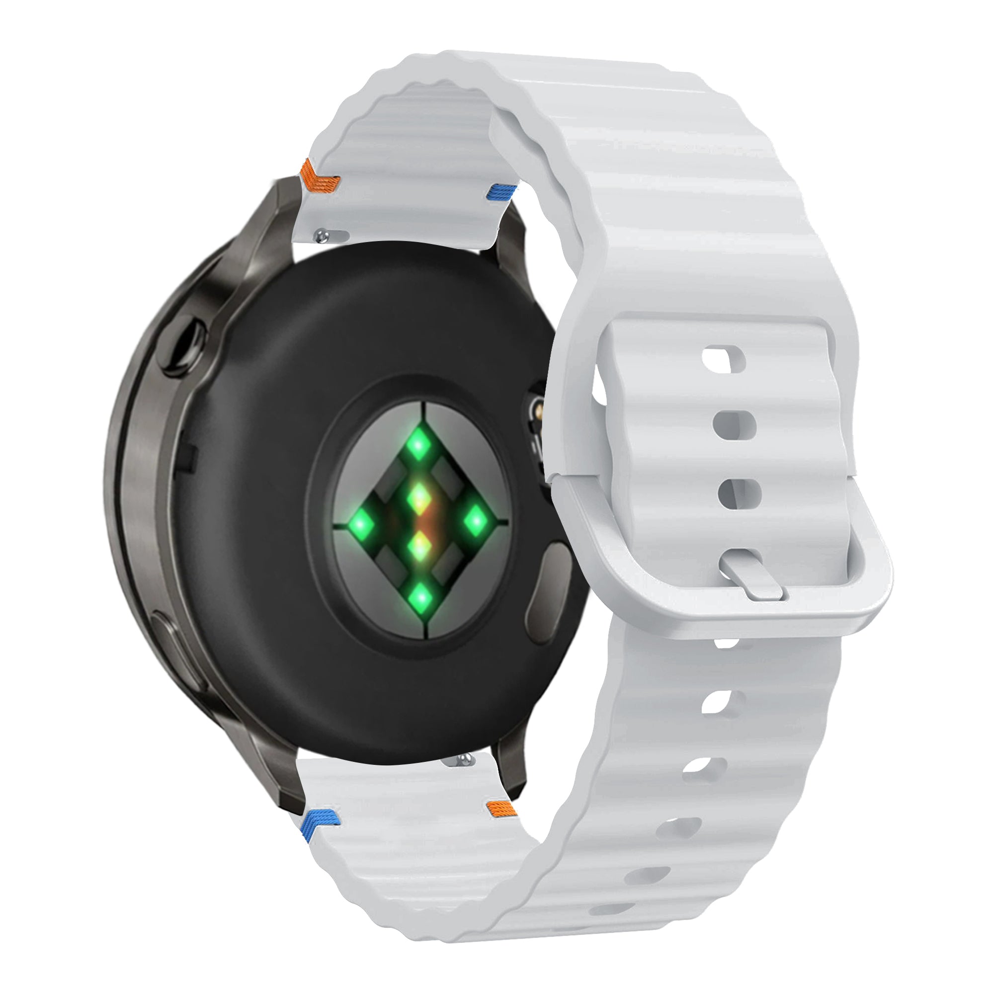 Bandz Garmin Forerunner 645 siliconen band 'Wave' (lichtgrijs)