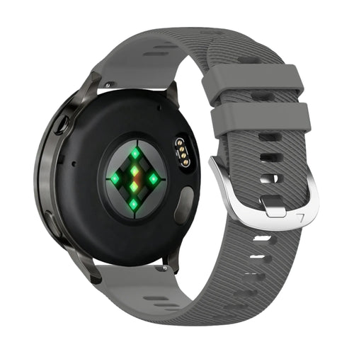 Bandz Garmin Forerunner 265s siliconen band 'Deluxe' (donkergrijs)