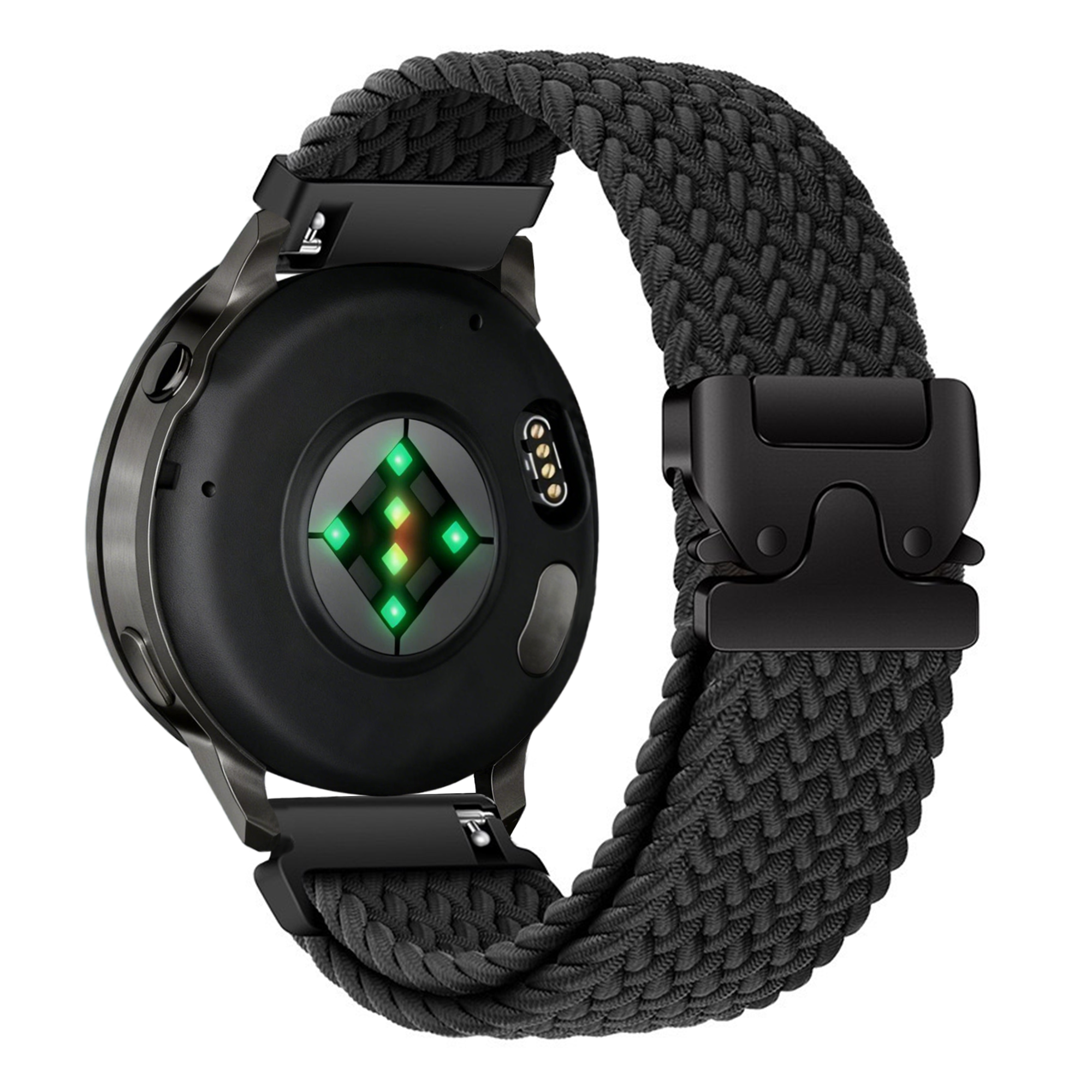 Bandz Garmin Venu 3s gevlochten band 'Parachute' (zwart)