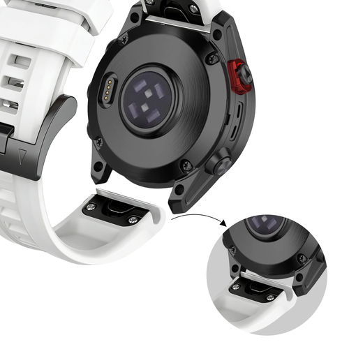 Bandz Garmin Descent G2 siliconen band 'Classic' (wit)