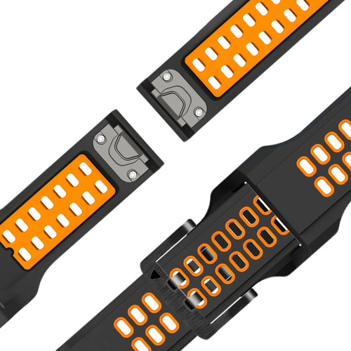 Bandz Garmin Approach S62 Buckled Sport Strap (Black/Orange)