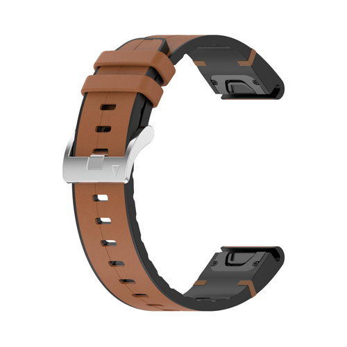 Garmin Descent Mk2S Leather Hybrid Strap (Brown)