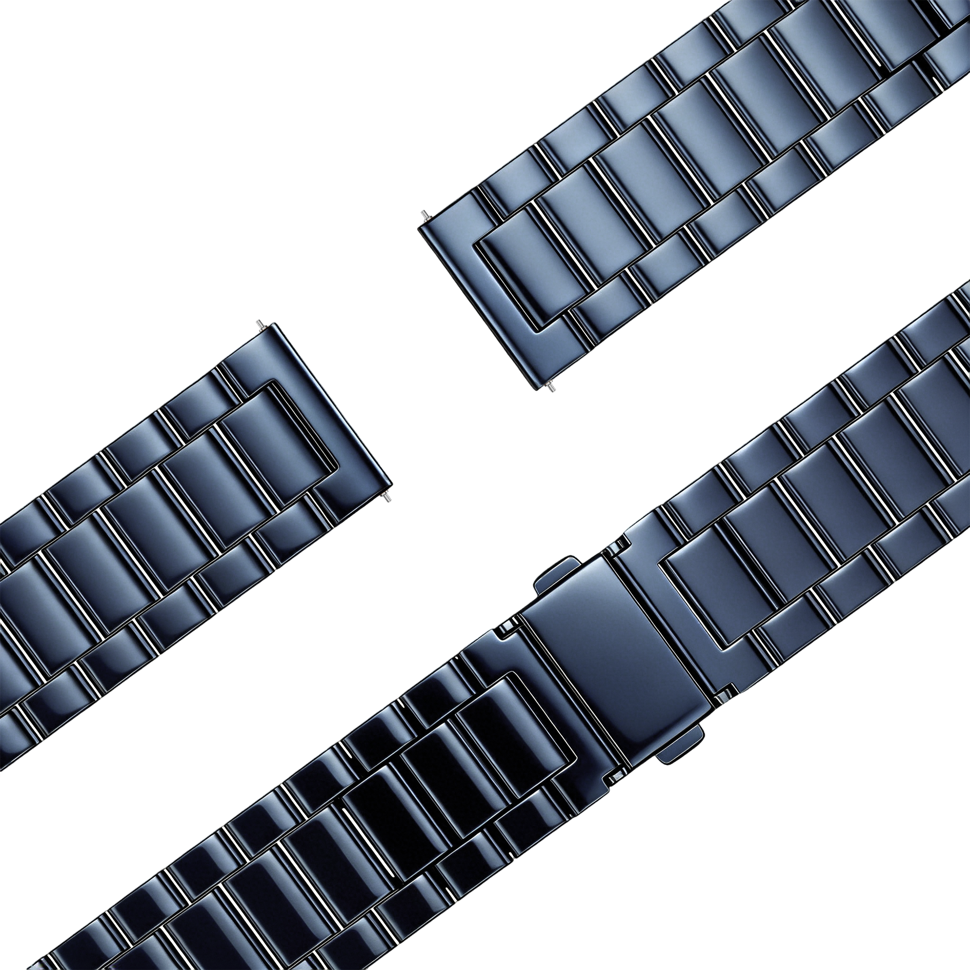 Bandz Garmin Forerunner 570 - 47mm Steel Strap 'Classic' (Blue)