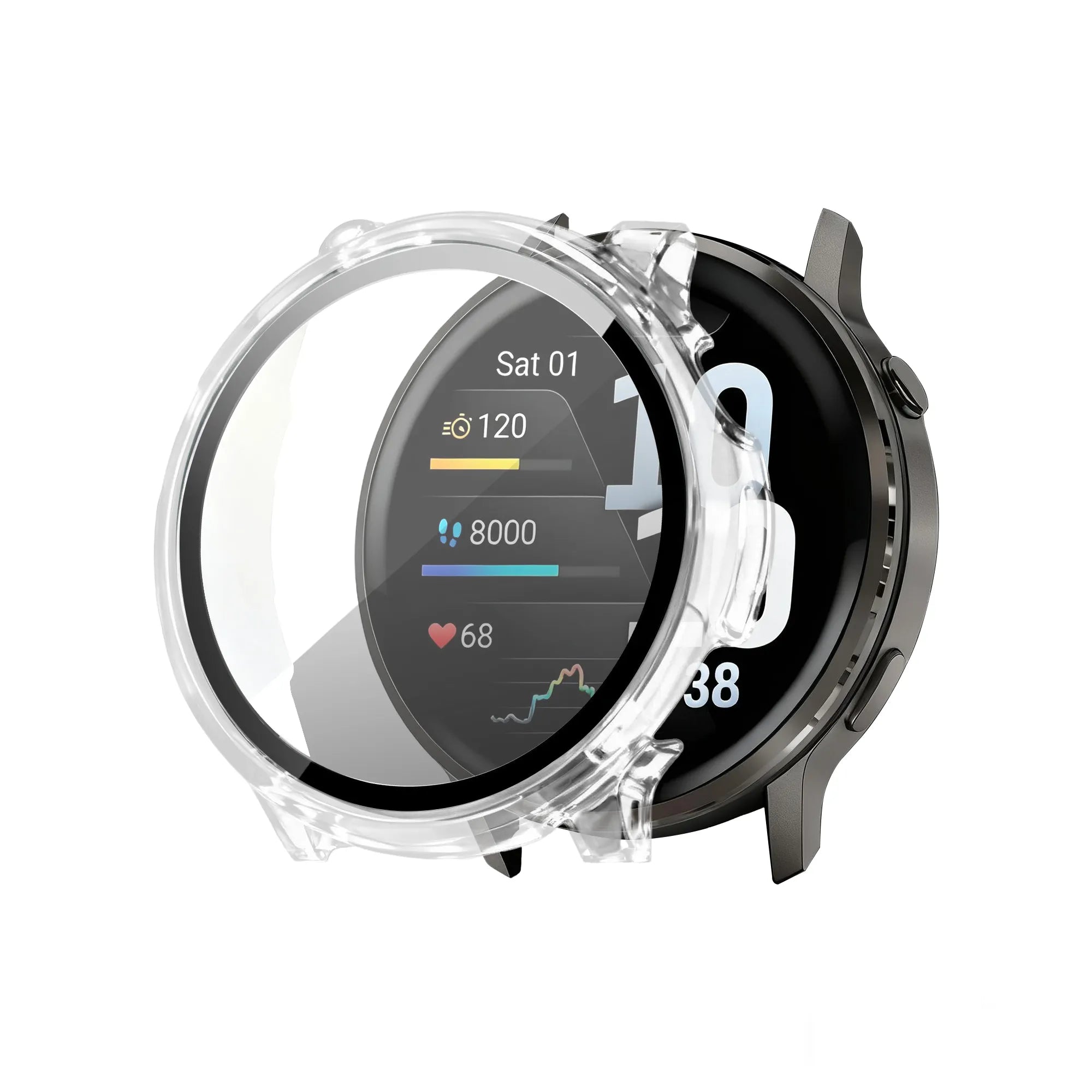 Bandz Garmin Venu 4 - 41mm PC hoesje met glas (transparant)