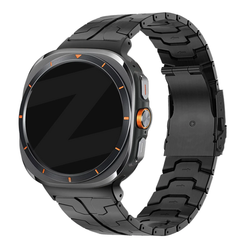 Bandz Samsung Galaxy Watch Ultra titanium band 'Iron' (zwart)