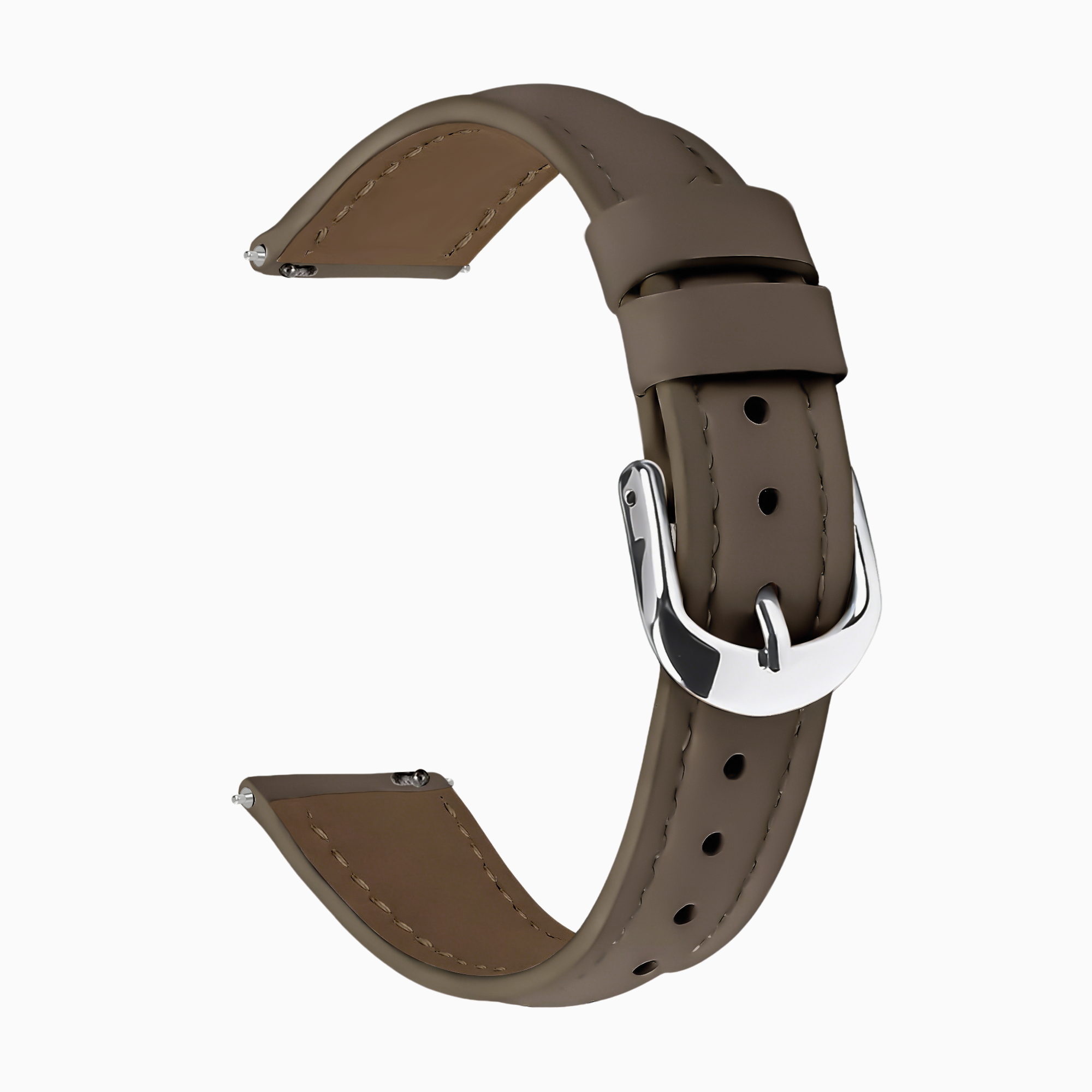 Amazfit Active 2 Slimfit Leather Strap (Dark Brown)