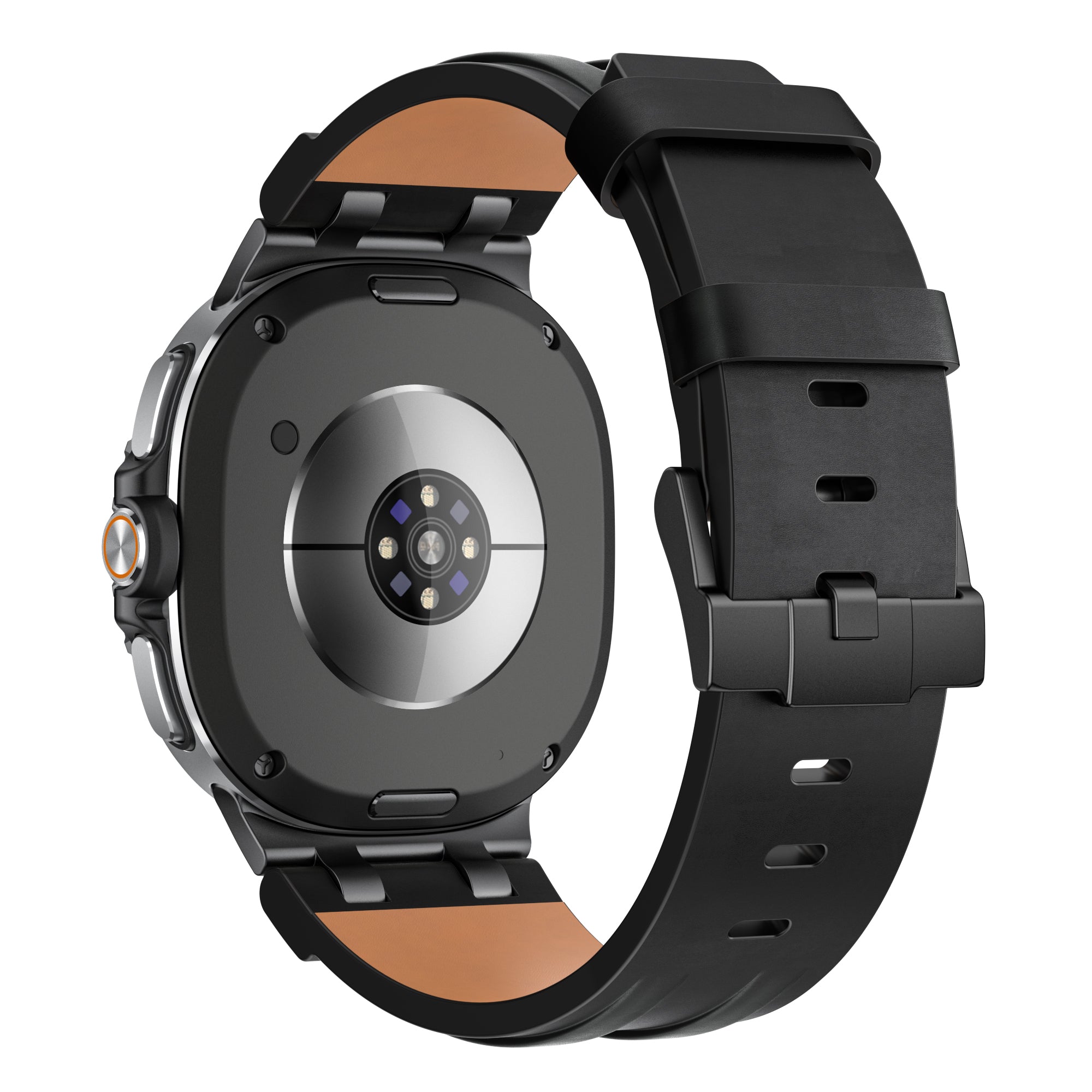 Samsung Galaxy Watch 8 - 44mm solide lederen band (zwart)
