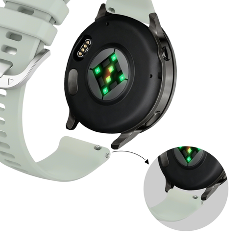Bandz Garmin Forerunner 265s siliconen band 'Classic' (lichtgroen)
