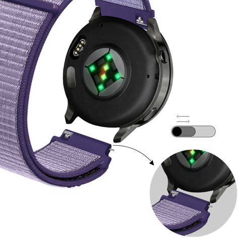 Bandz Garmin Approach S42 nylon loop band (blauw)