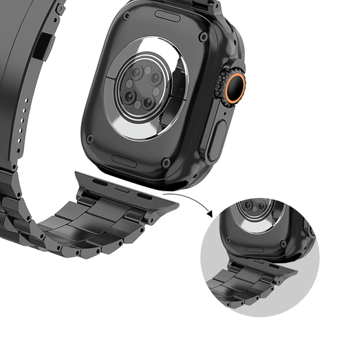 Bandz Apple Watch Titanium Strap 'Deluxe' (Black)