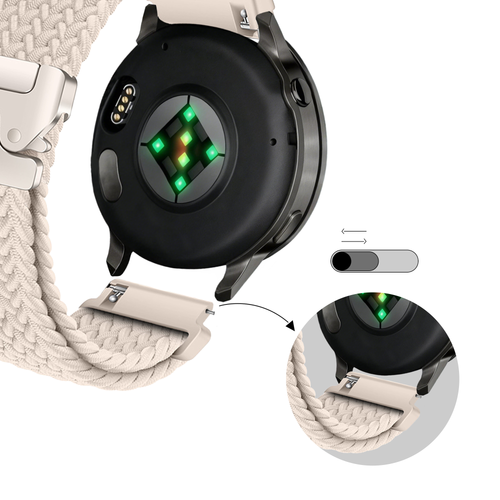Bandz Garmin Venu 3s Braided Strap 'Parachute' (Starlight)