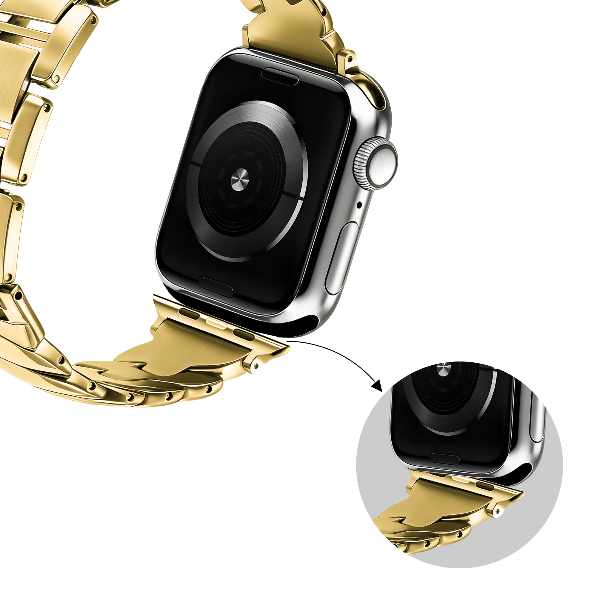 Bandz Apple Watch Premium Metal Strap 'Twisted' (Gold)