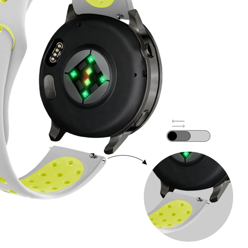 Bandz Garmin Bounce 2 Sport Strap 'Deluxe' (Grey/Yellow)