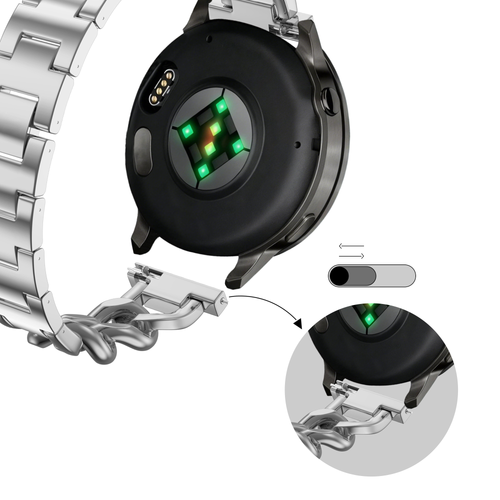 Bandz Garmin Venu 4 - 41mm Metal Strap 'Chains' (Silver)