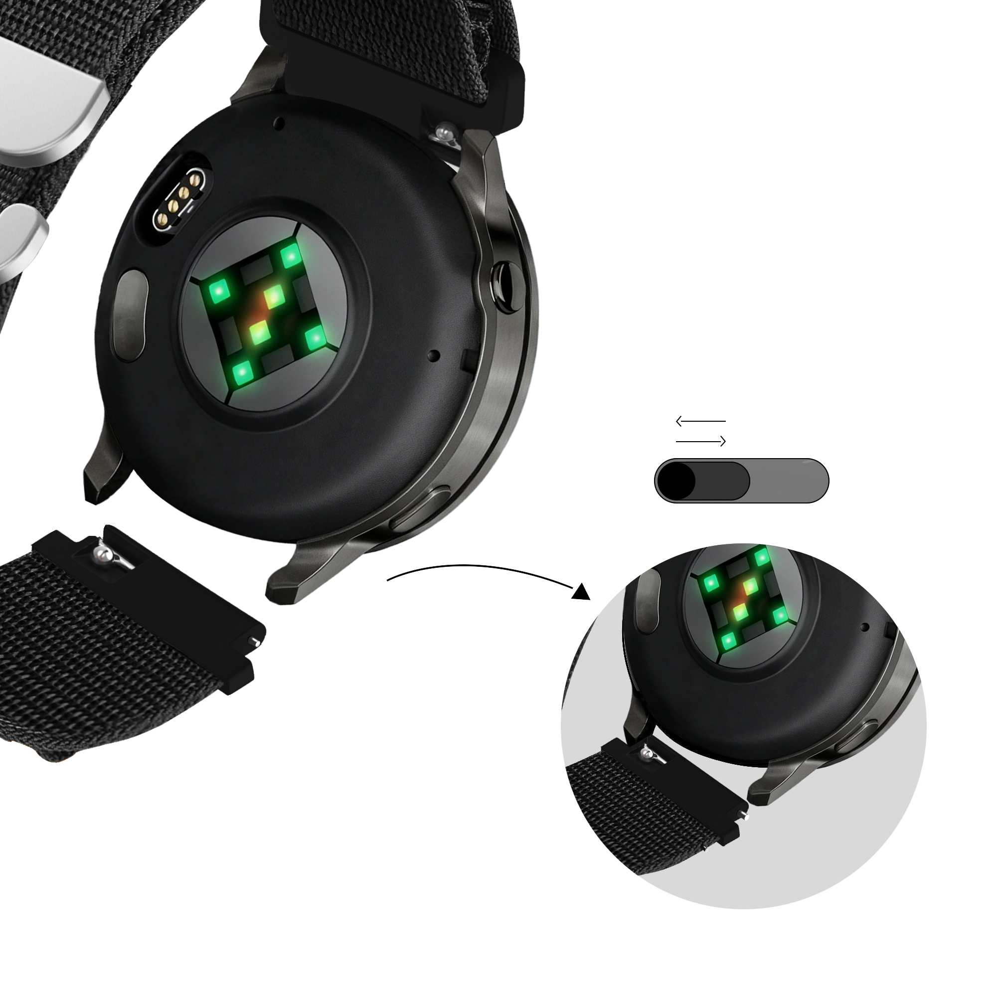 Bandz Garmin Bounce 2 Alpine Strap (Black)