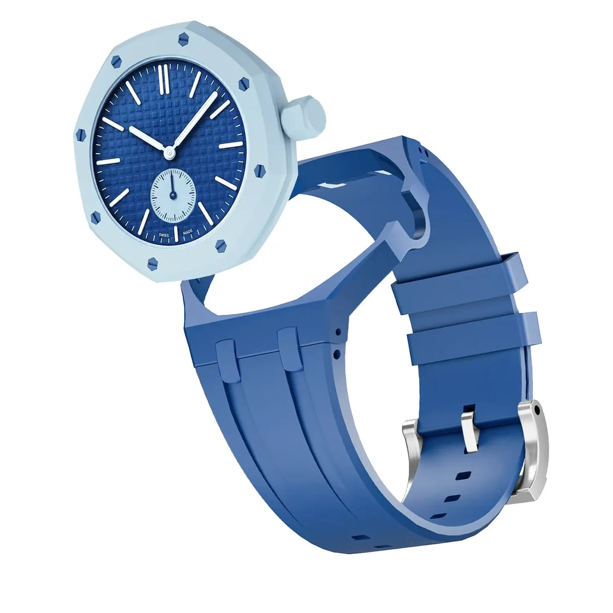 Swatch Royal Pop Siliconen band - 3 uur (donkerblauw)