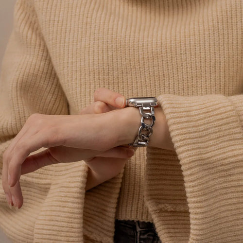 Apple Watch steel chain band (zilver)