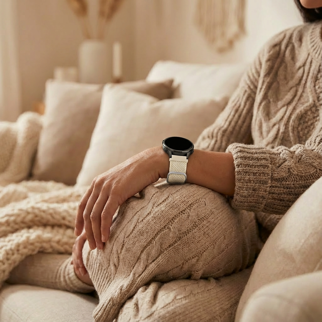 Bandz Garmin Venu 2s Adjustable Braided Strap (Starlight)