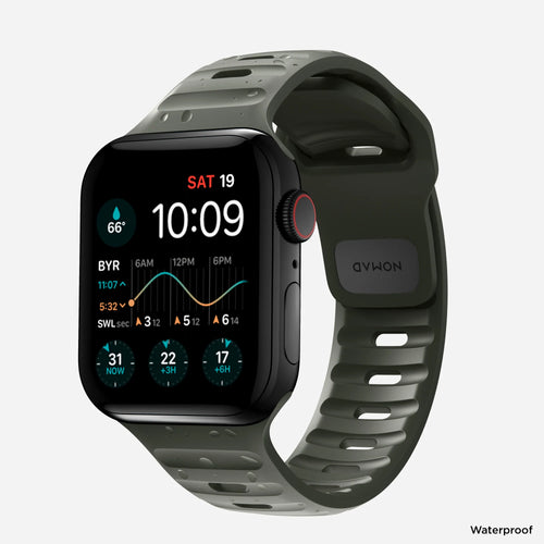 Nomad Sport Apple Watch siliconen bandje (ash green)