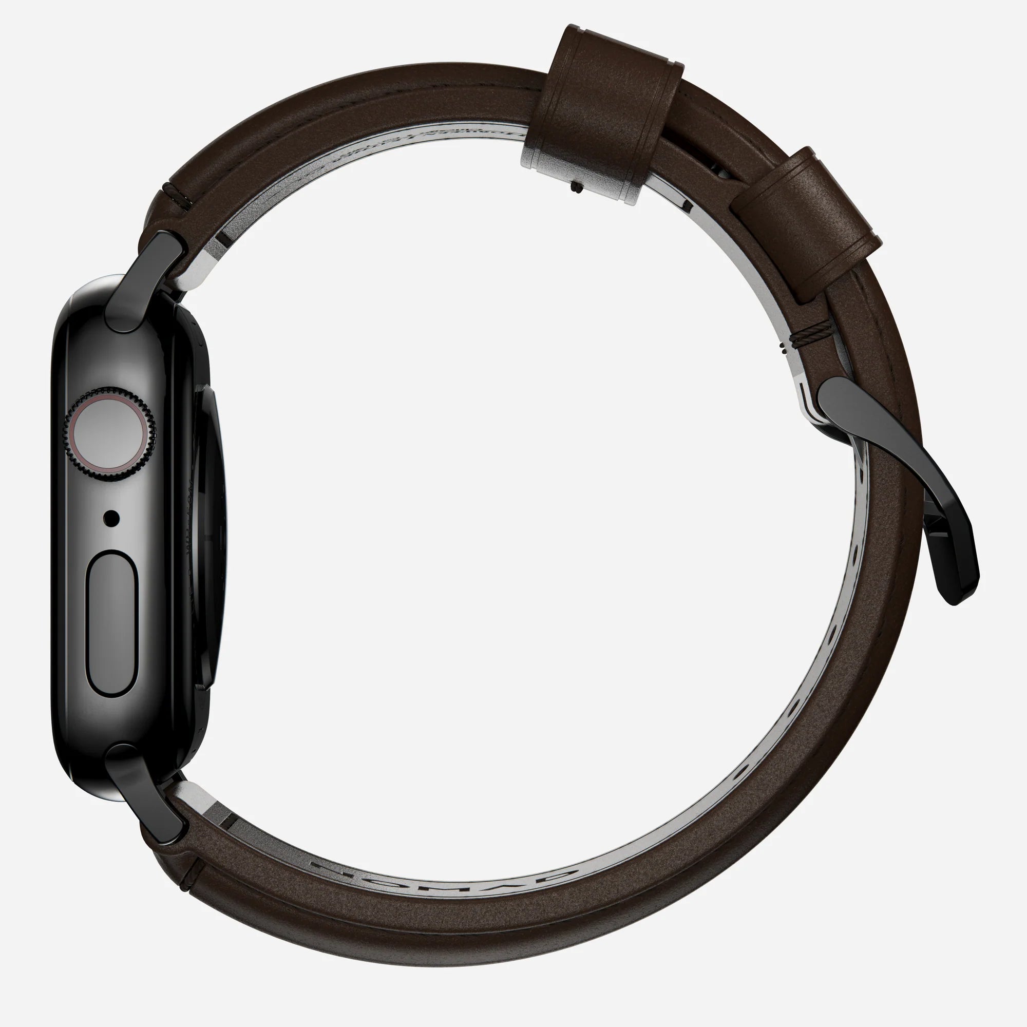 Nomad Traditional Apple Watch leren bandje (bruin/zwart)