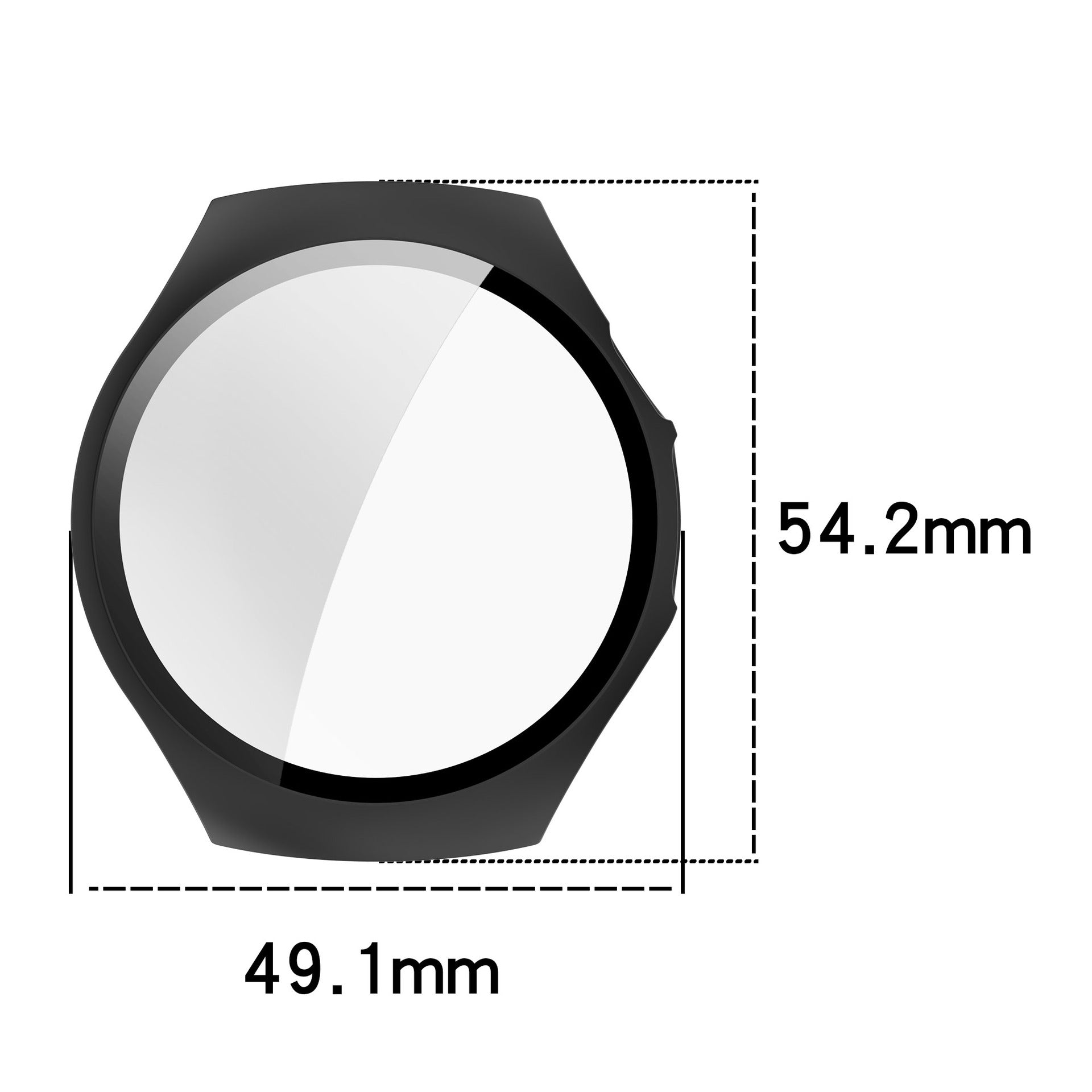 Huawei Watch 5 - 46mm hard case met glas (transparant)