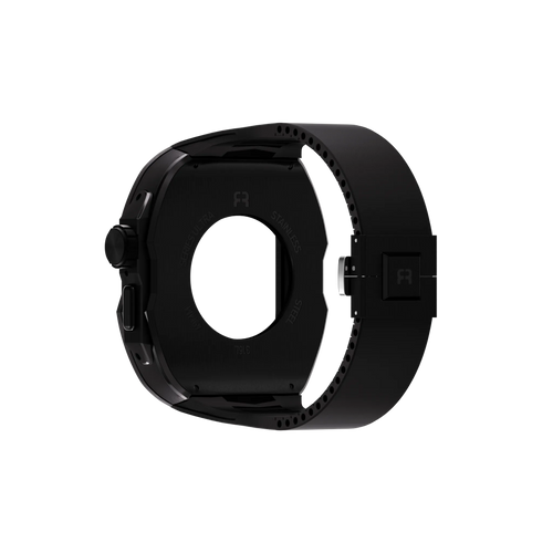 Reqior Apple Watch Ultra case met rubberen band (zwart)