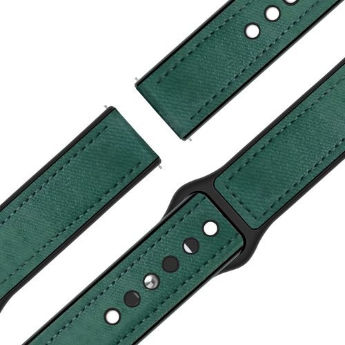 Bandz Garmin Approach S42 Leather Strap 'Hybrid' (Green)