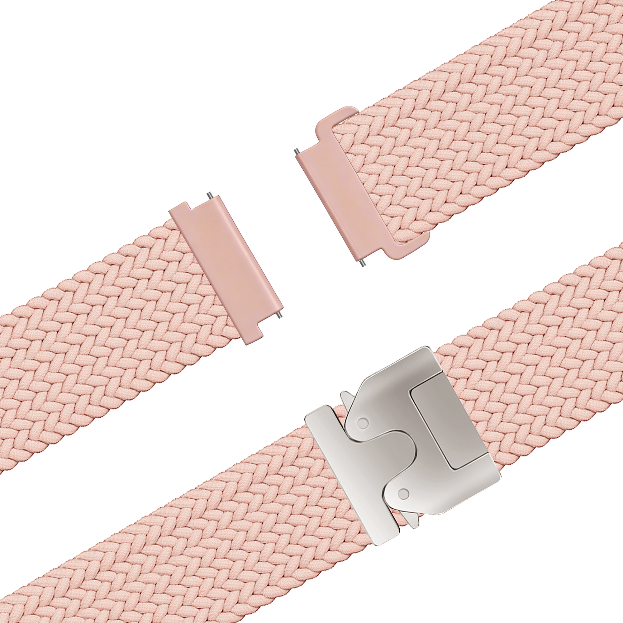 Bandz Garmin Venu SQ gevlochten band 'Parachute' (roze)