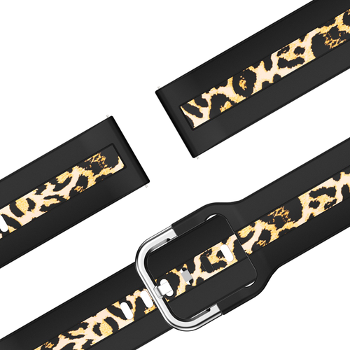 Bandz Gard Pro Health Smartwatch 3 - 41mm dual leopard bandje (zwart)