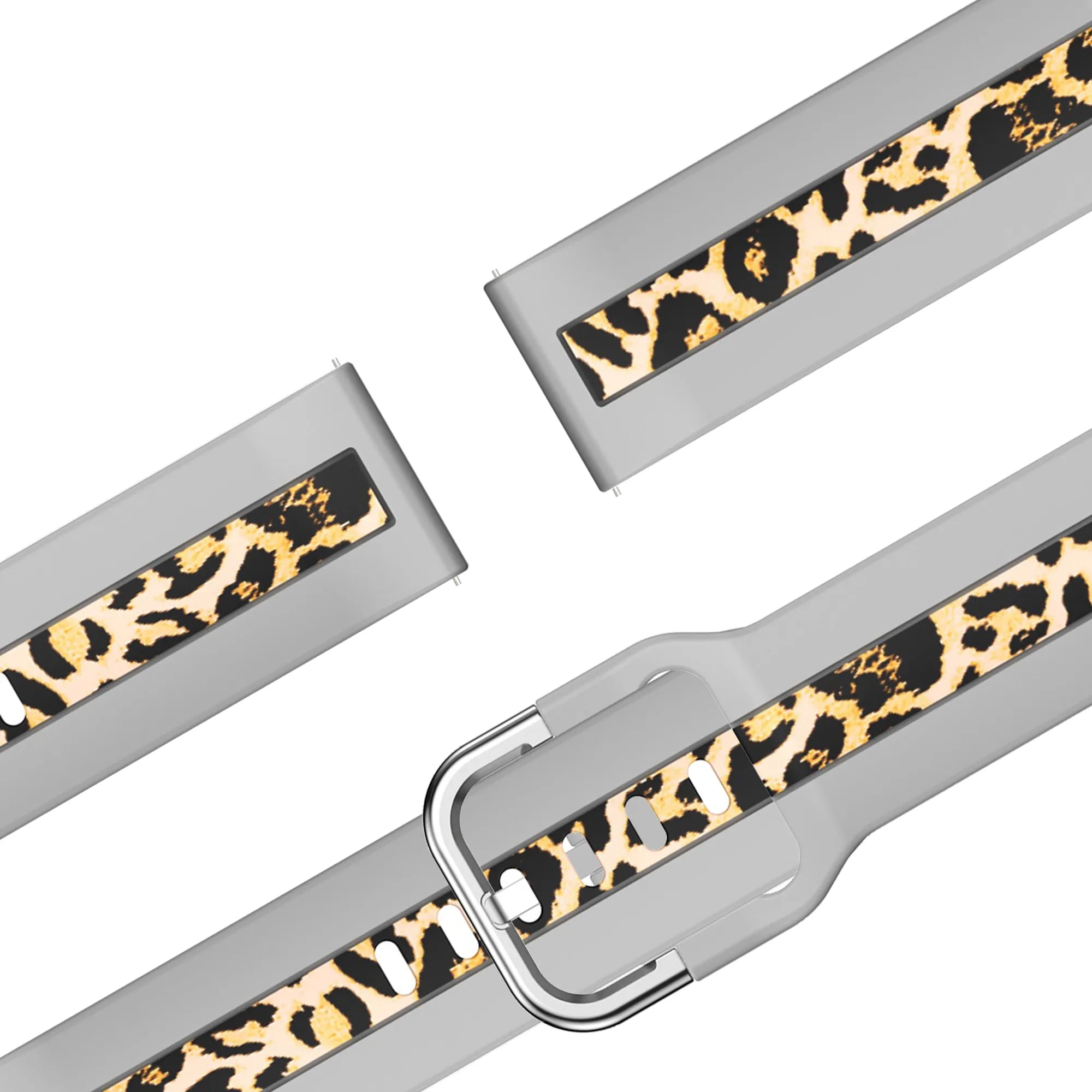 Bandz Garmin Forerunner 70 dual leopard bandje (lichtgrijs)