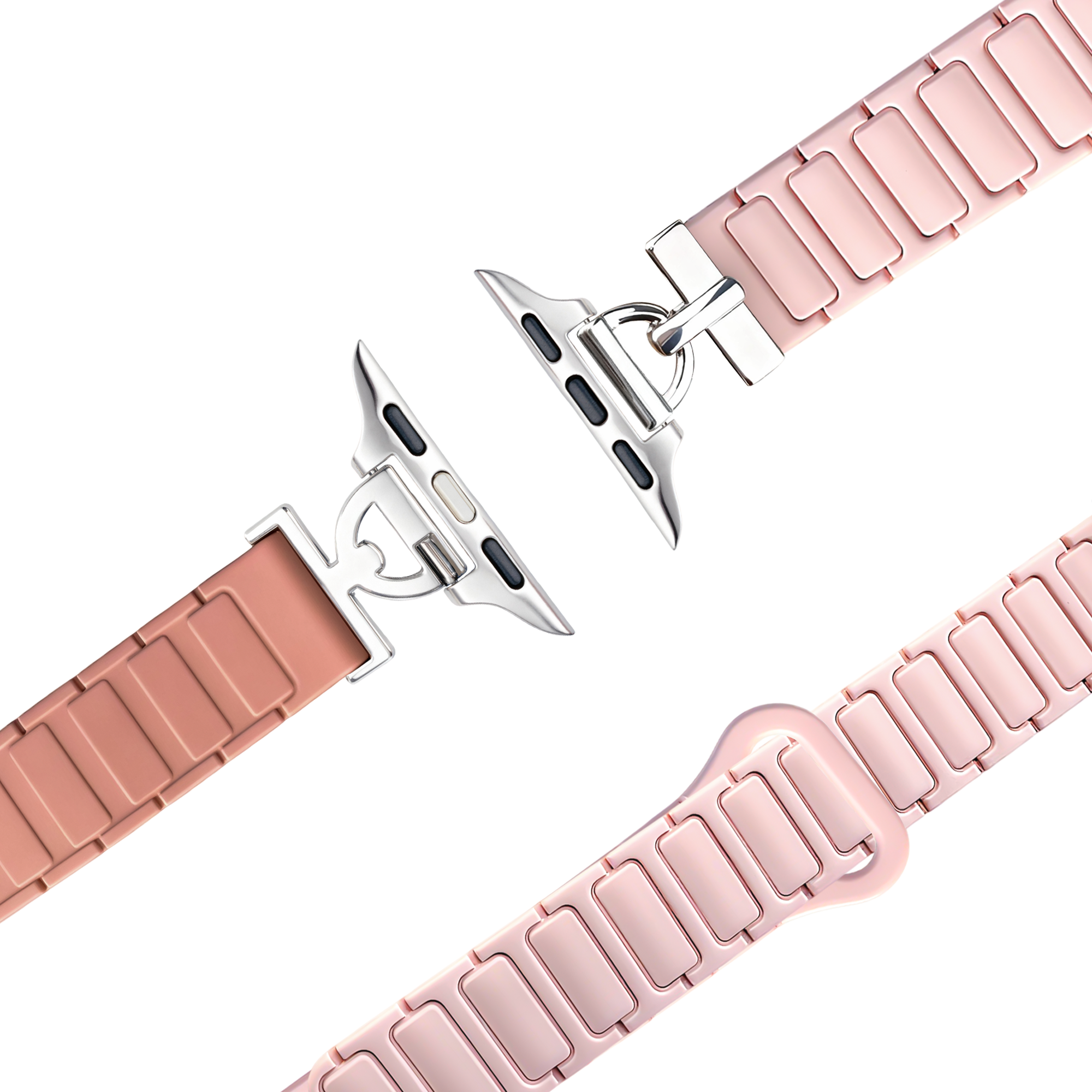 Bandz Apple Watch magnetische siliconen band 'Slim' (roze)