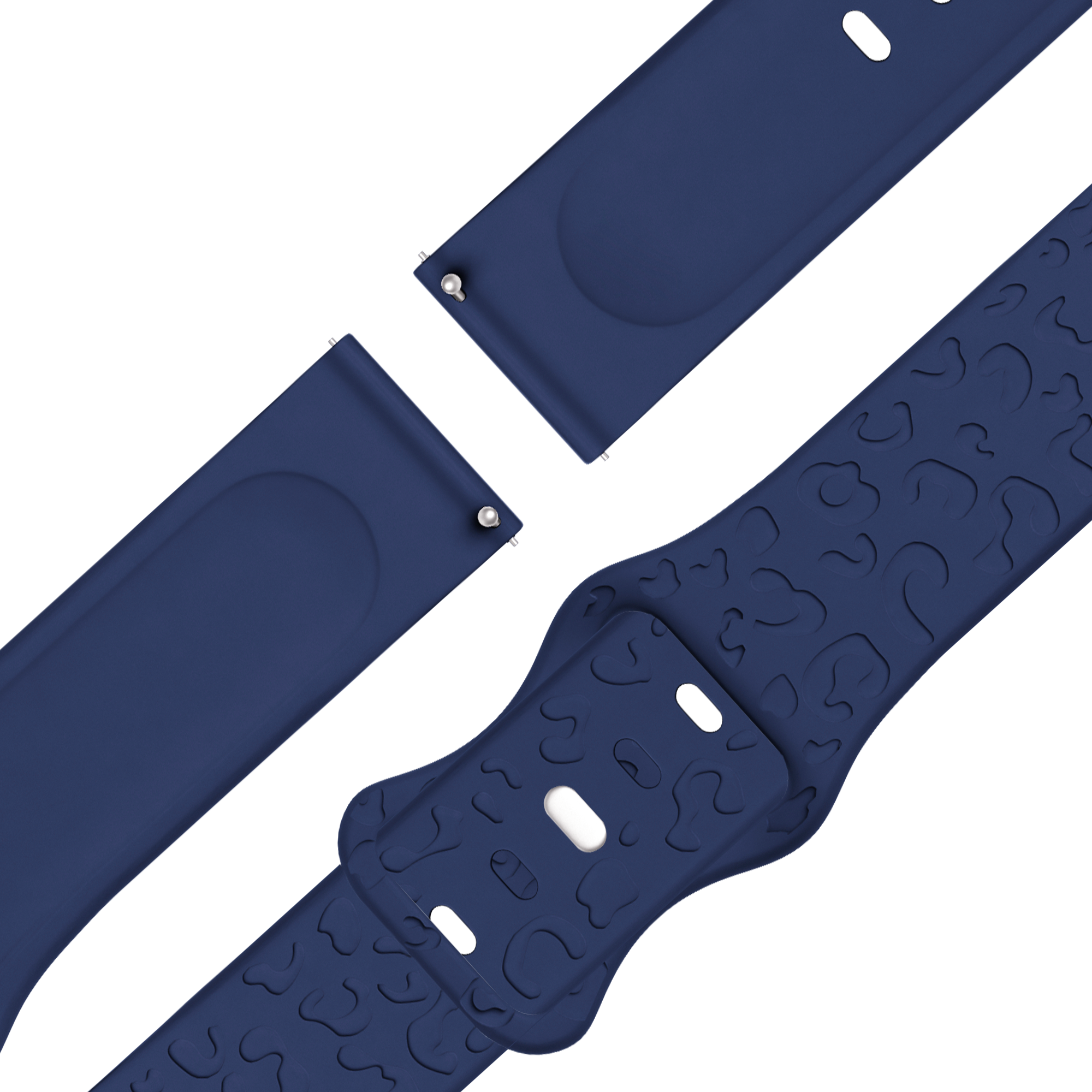 Bandz Garmin Vivoactive 4s Silicone Strap 'Leopard' (Dark Blue)