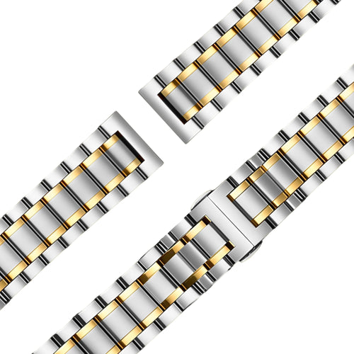 Bandz Garmin Forerunner 70 Steel Link Strap 'Deluxe' (Silver/Gold)