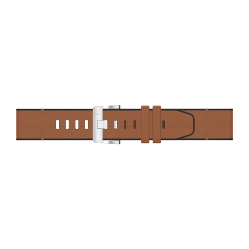 Garmin Descent Mk2S Leather Hybrid Strap (Brown)
