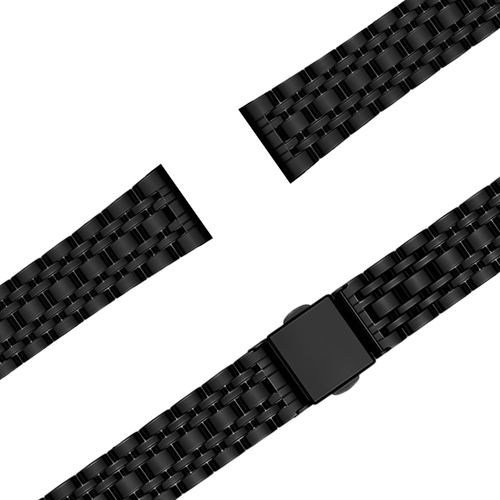 Bandz Garmin Lily 2 stalen band 'Deluxe' (zwart)