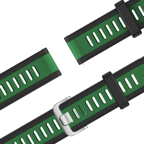 Bandz Garmin Forerunner 70 dual sport band met gesp (zwart/groen)