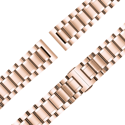 Bandz Garmin Venu stalen schakel band 'Deluxe' (roségoud)