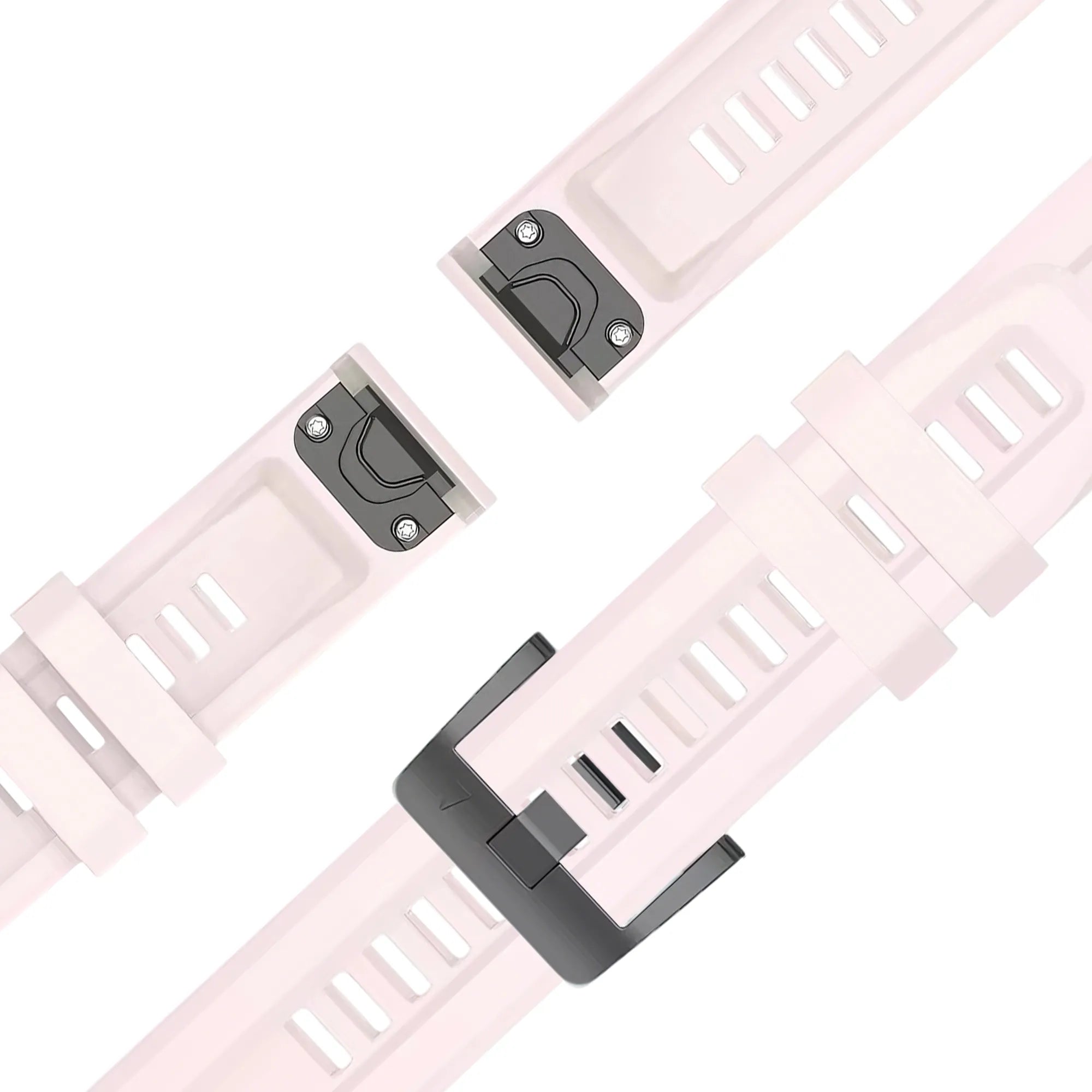Bandz Garmin Fenix 7s siliconen band 'Classic' (lichtroze)