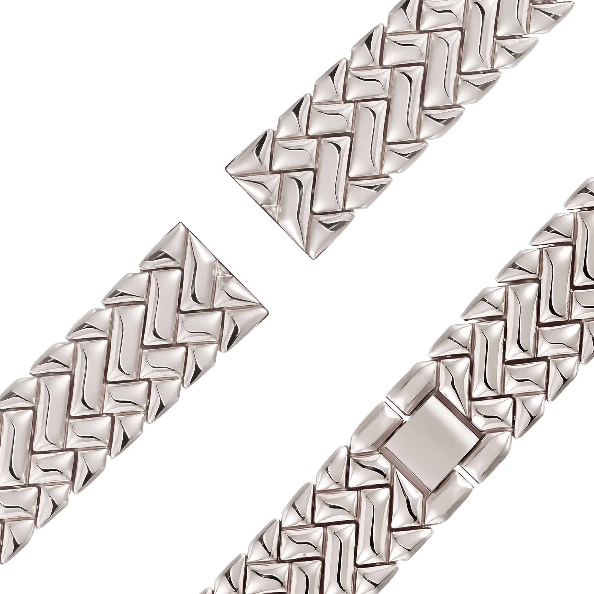 Bandz Garmin Vivomove 3s metalen band 'V-type' (sterrenlicht)