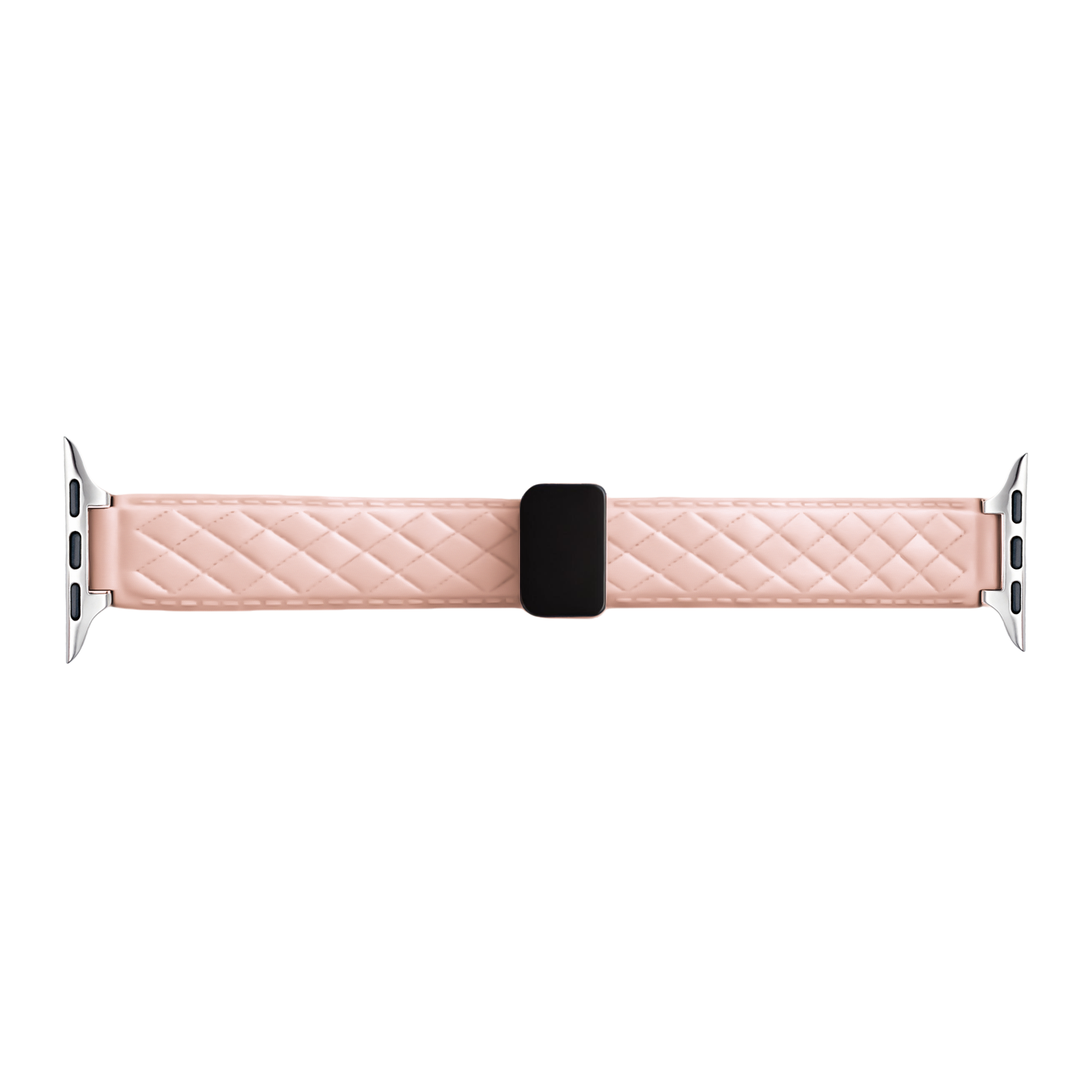 Apple Watch D-buckle siliconen diamond bandje (roze)