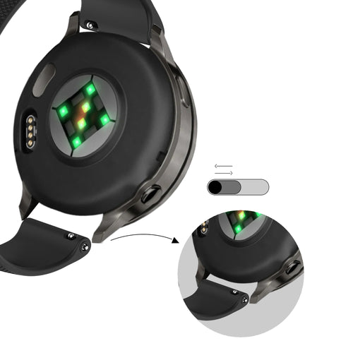 Bandz Garmin Venu 2 siliconen band 'Premium' (zwart)