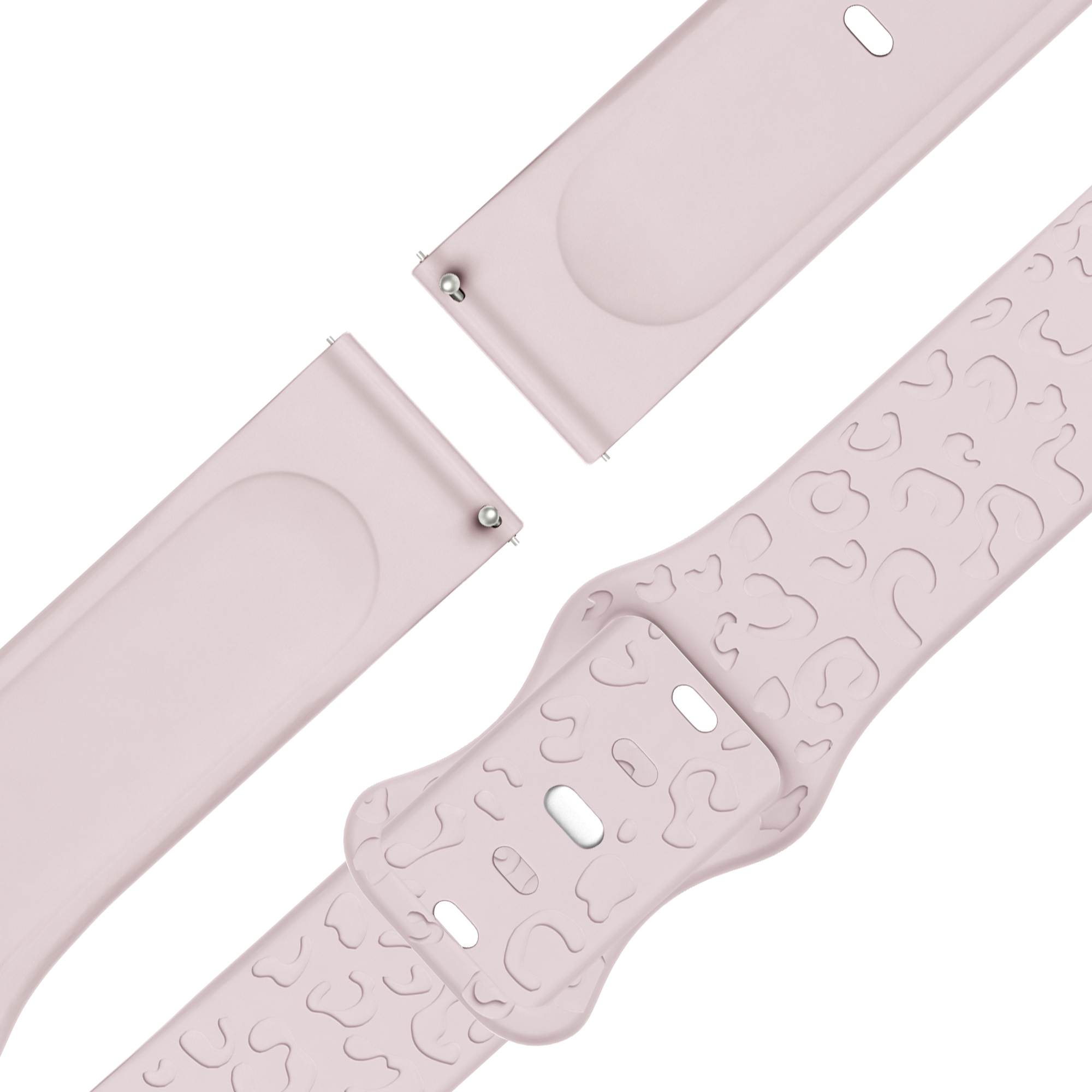 Bandz Garmin Vivoactive 4s siliconen band 'Leopard' (roze)