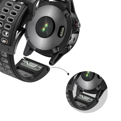 Bandz Garmin Tactix 7 Pro sport band met gesp (zwart/grijs)