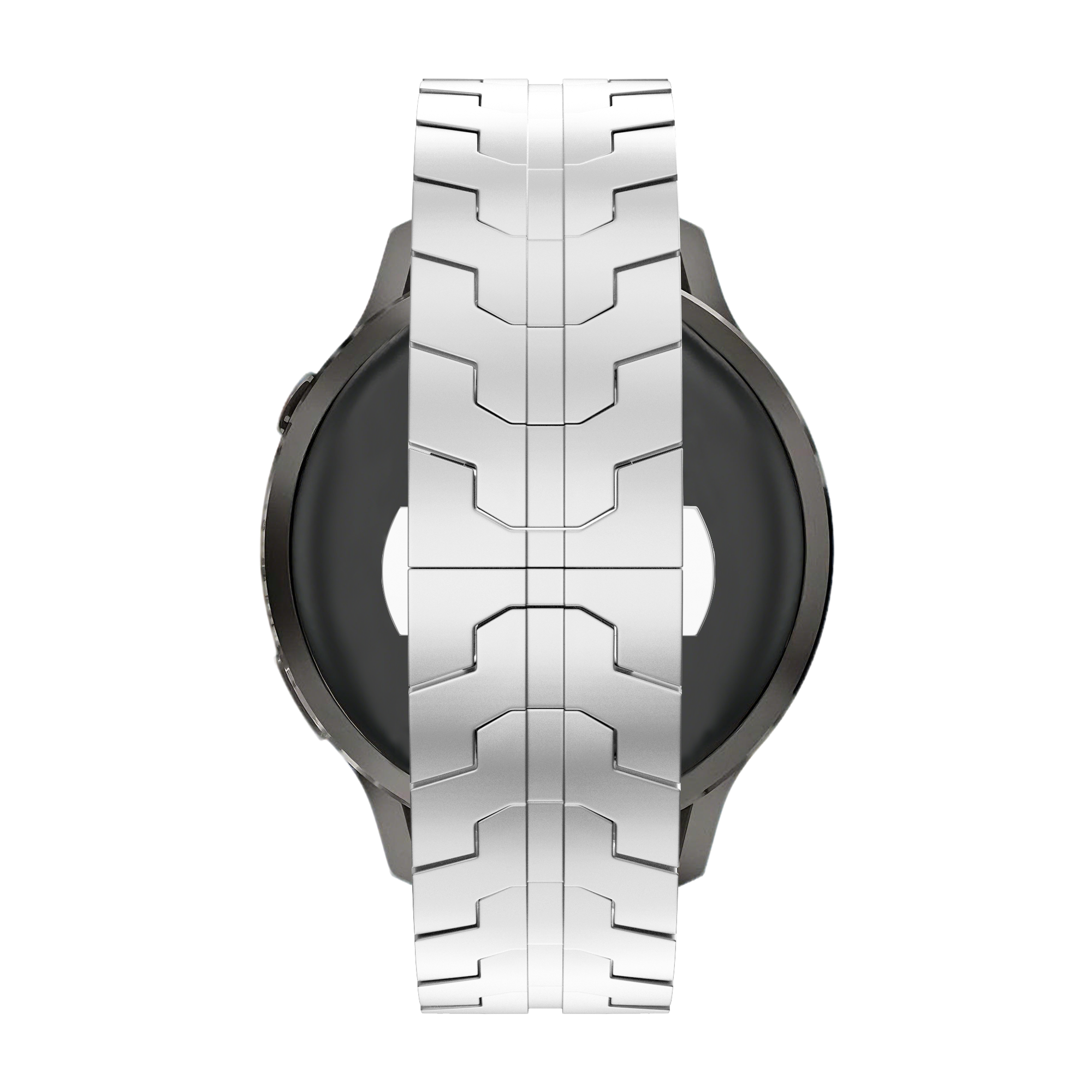 Bandz Garmin Vivoactive 4 stalen band 'Iron' (zilver)