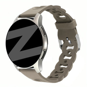 Bandz Withings Steel HR Sport Silicone Strap 'Chains' (Beige-Brown)