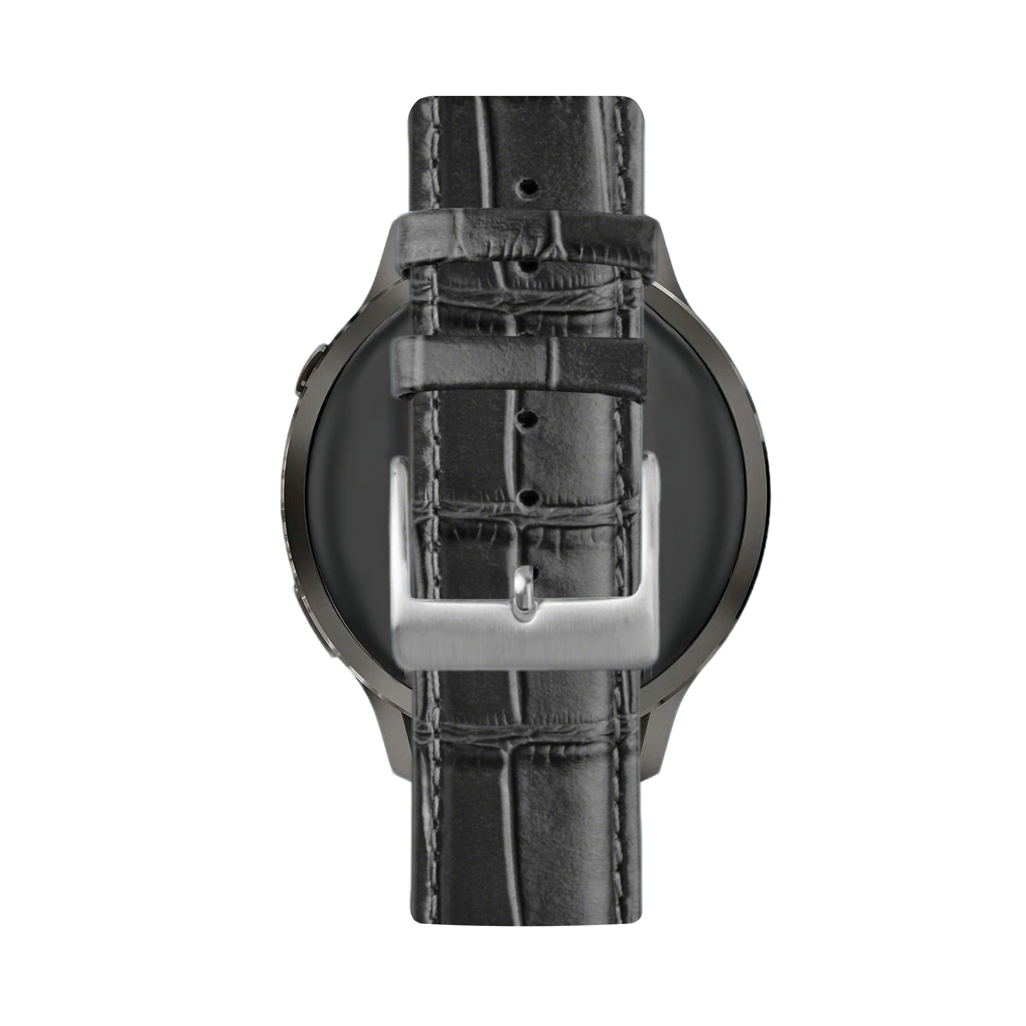 Bandz Garmin Forerunner 570 - 47mm Leather Strap Crocodile Grain (Black)