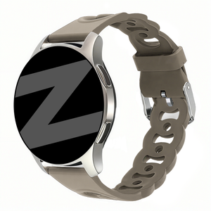 Bandz Samsung Galaxy Watch 6 - 40mm siliconen band 'Chains' (beige-bruin)