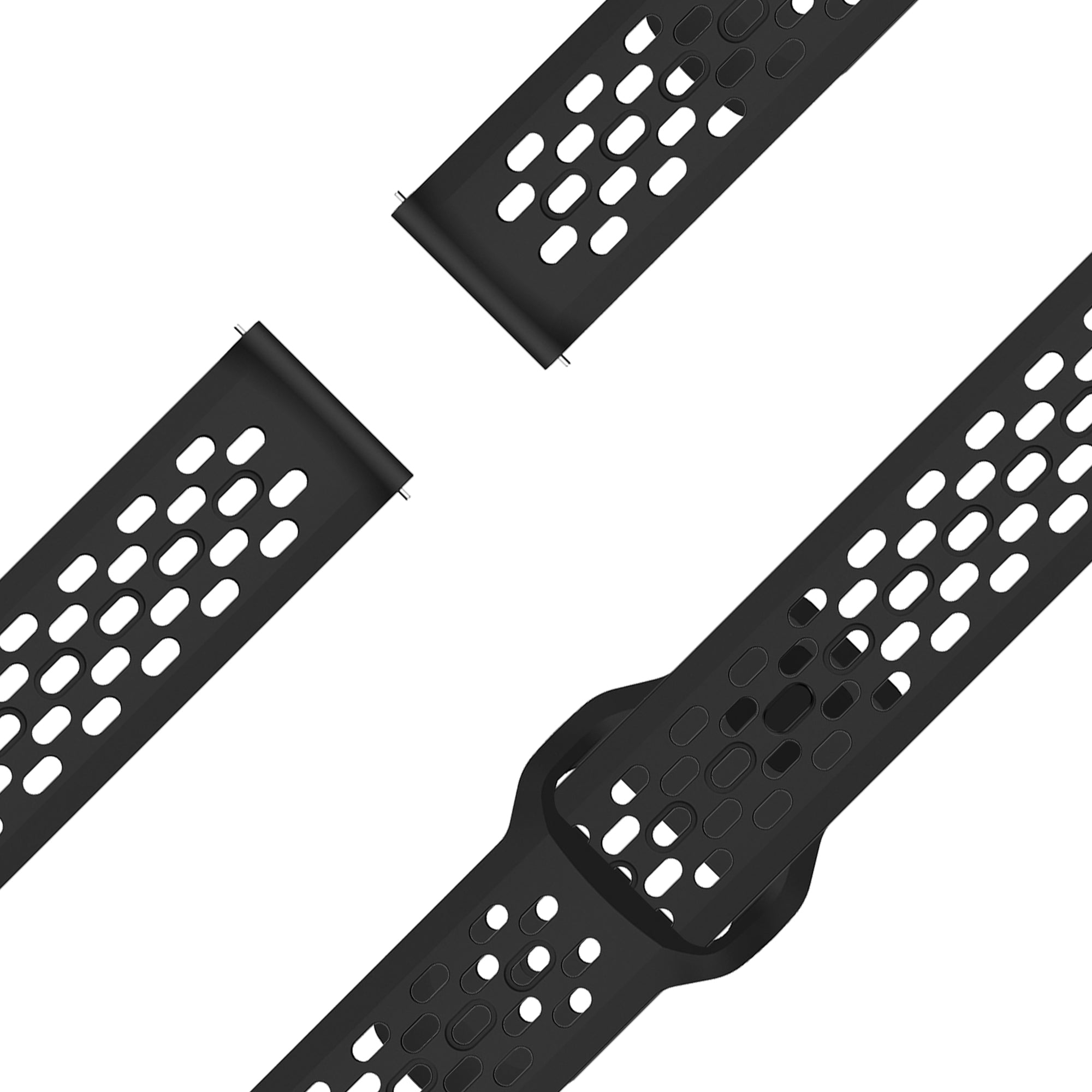 Bandz Garmin Vivoactive 6 siliconen band 'Air' (zwart)